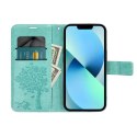 Etui z klapką na Samsung A13 4G Mezzo Book drzewo zielone