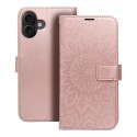 Etui z klapką na iPhone 16 PLUS Mezzo Book mandala złoto-różowe
