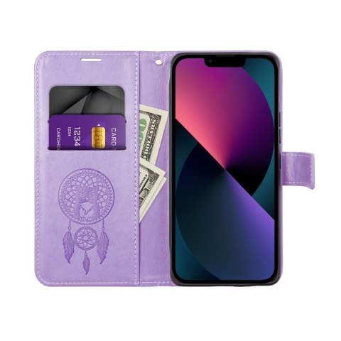 Etui z klapką na Samsung A05s Mezzo Book łapacz snów fioletowe