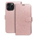 Etui z klapką na iPhone 15 PRO MAX Mezzo Book mandala złoto-różowe