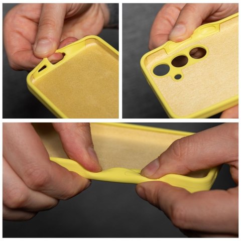 Etui na Samsung S25 EDGE Silicone 2mm (camera protection) zółte