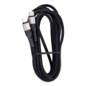 Kabel USB C do USB C Blue Star 3A 60W PD QC4.0 z oplotem 2 m TFK-DC-004 czarny