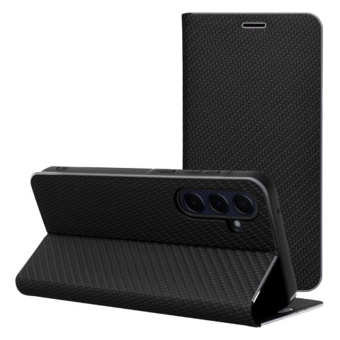 Etui z klapką na Huawei P30 LITE Luna Book Carbon czarne