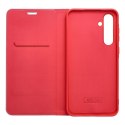 Etui z klapką na Samsung A13 4G Luna Book Carbon czerwone