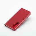 Etui z klapką na Samsung A13 4G Luna Book Carbon czerwone