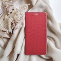 Etui z klapką na Samsung A13 4G Luna Book Carbon czerwone