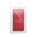 Etui z klapką na Samsung A13 4G Luna Book Carbon czerwone