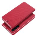 Etui z klapką na Samsung A13 4G Luna Book Carbon czerwone