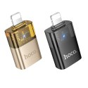 Adapter OTG Lightning do USB A Hoco UA36 czarny transparentny