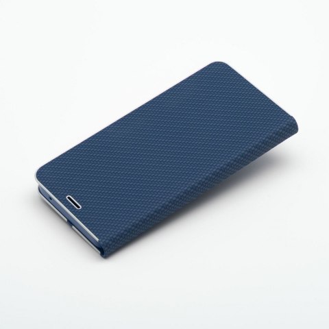 Etui z klapką na Xiaomi Redmi NOTE 15 5G Luna Book Carbon niebieskie