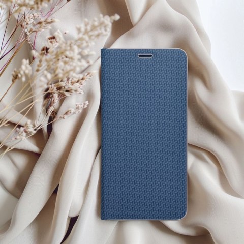 Etui z klapką na Xiaomi Redmi NOTE 15 5G Luna Book Carbon niebieskie