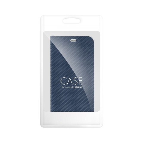 Etui z klapką na Xiaomi Redmi NOTE 15 5G Luna Book Carbon niebieskie