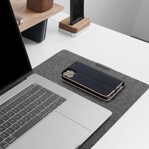 Etui z klapką na Samsung S10 Luna Book Gold czarne