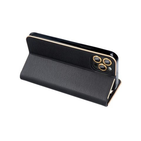 Etui z klapką na Samsung S10 Luna Book Gold czarne
