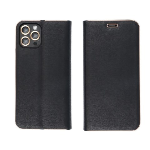 Etui z klapką na Samsung S10 Luna Book Gold czarne