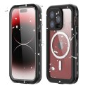 Etui na iPhone 15 PRO Shellbox Dot wodoodporne zgodne z MagSafe czarne