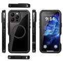 Etui na iPhone 16 PRO MAX Shellbox GT wodoodporne zgodne z MagSafe czarne