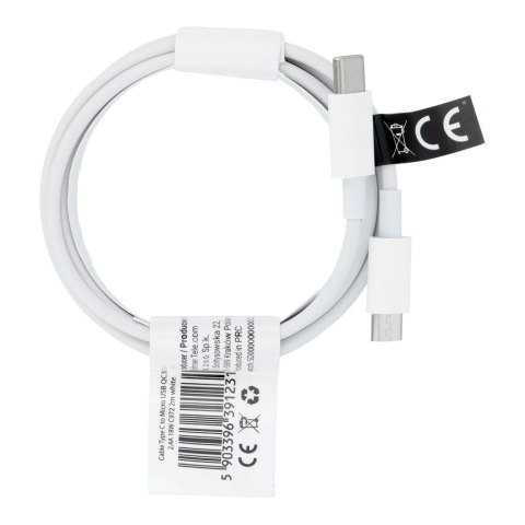 Kabel USB C do Micro USB QC3.0 2,4A 18W C972 2 m biały