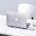 Choetech stacja dokująca adapter hub USB Typ C 11w1 100W PD szary (HUB-M20)