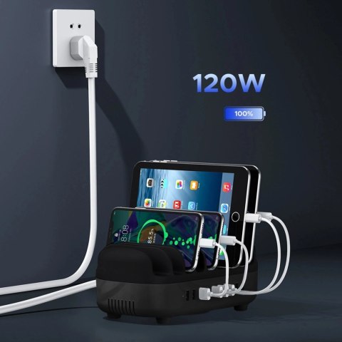 Inteligentna stacja ładowania Orico DUK-10P-V1 10 x USB-A - czarna