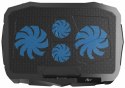 Podstawka chłodząca pod laptop ART P4 2 x USB A LED czarna