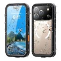 Etui na iPhone 17 Pro wodoodporne Shellbox Dot zgodne z MagSafe czarne