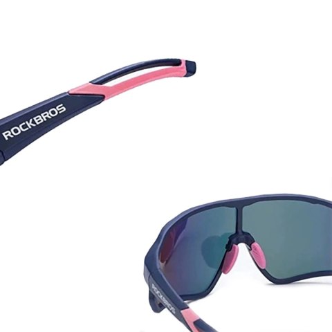 Okulary rowerowe Rockbros 10134PL polaryzujące - niebiesko-różowe