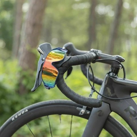 Okulary rowerowe Rockbros 10134PL polaryzujące - niebiesko-różowe