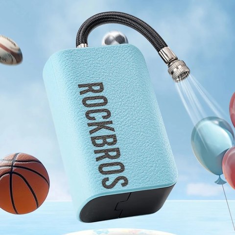 Pompka elektryczna Rockbros 42520006001 kompresor z cyfrowym wyświetlaczem do piłek / balonów - niebieska