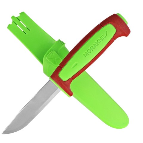 Nóż Mora Basic 511 (C) Ivy Green / Dala Red Polimer, Satin C100S Carbon