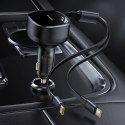 Baseus Enjoyment Retractable 2-in-1 Car Charger C+C 33W Cluster Black