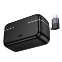 Mikrofon bezprzewodowy 2w1 Lightning / USB C Hoco L22 czarny