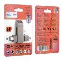 Pendrive 64GB USB 3.2 (USB A + USB C) Hoco UD15 szary