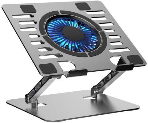 Podstawka chłodząca pod laptop regulowana ART P12 1 x USB A LED aluminiowa