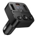 Transmiter samochodowy bluetooth Hoco USB A + USB C QC PD 35W E87 czarny