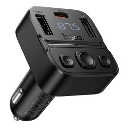 Transmiter samochodowy bluetooth Hoco USB A + USB C QC PD 35W E87 czarny