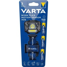VARTA latarka czołowa LED Work flex motion sensor H20 150lm 18648 + 3 x baterie R3 (AAA)