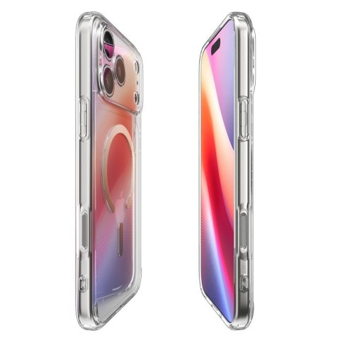 SPIGEN futerał ULTRA HYBRID MAG kompatybilny z MagSafe do IPHONE 17 Pro Max clear gold