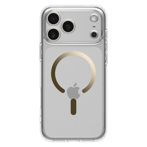 SPIGEN futerał ULTRA HYBRID MAG kompatybilny z MagSafe do IPHONE 17 Pro Max clear gold