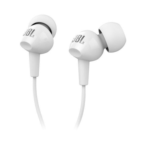 Słuchawki przewodowe douszne Jack 3,5 mm JBL C100Si białe