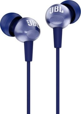 Słuchawki przewodowe douszne Jack 3,5 mm JBL C200Si niebieskie