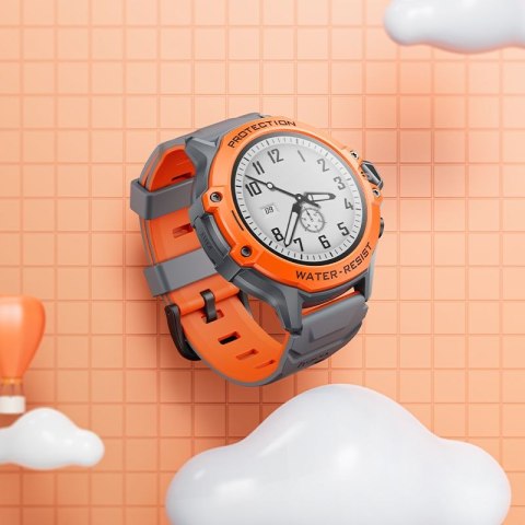 Smartwatch dla dzieci Hoco 1,28" 4G GPS z funkcją rozmowy Y107 pomarańczowy