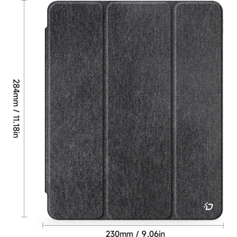 DUX DUCIS etui UNID składane z miejscem na rysik do iPad Air 13 (2024) / Pad Pro 12.9 (2018/2020/2021/2022) czarne