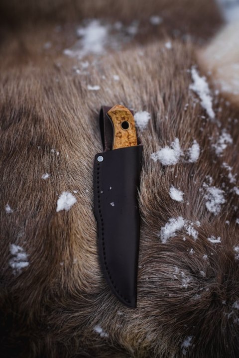 Nóż Helle Polaris EDC 14C28N full tang skórzana pochwa