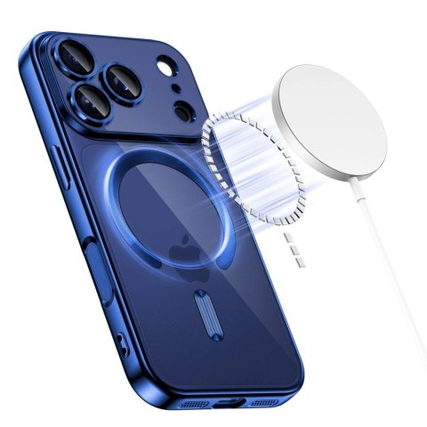 Etui Tech-Protect MagFlex MagSafe na iPhone 17 Pro - przezroczysto-granatowe