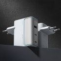 Ładowarka sieciowa Cuktech AD1003EU 100W GaN 2x USB-C + USB-A z kablem - biała