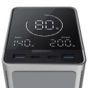 Powerbank Cuktech 300W 40000mAh z ładowaniem bezprzewodowym 2x USB-C + 2x USB-A - czarny
