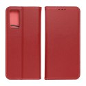 Etui z klapką na Samsung S24 Smart Pro Book skórzane bordowe