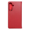 Etui z klapką na Samsung S24 Smart Pro Book skórzane bordowe