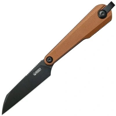 Nóż Kubey YAG WH Brown Micarta, Blackwashed 14C28N by Ostap Hel (KU450C)